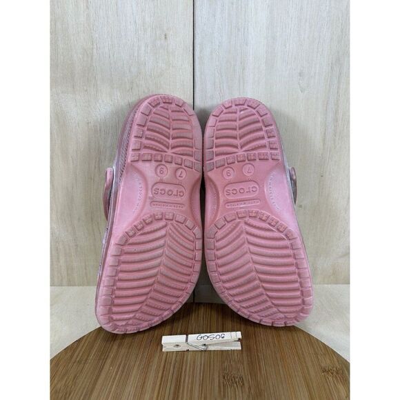 Crocs Classic Red White Comfort Clogs Unisex Mens 7 Womens 9 - Picture 7 of 7